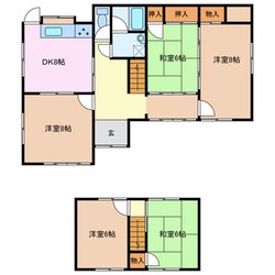 明和町光ヶ丘借家Cの物件間取画像